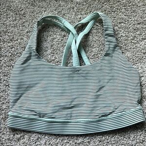 striped lulu sports bra